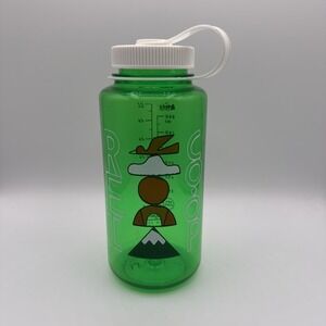 REI Co-Op Nalgene 32oz Camping Water Bottle Screw-Top Green White